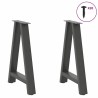 Pieds de table à manger en forme de A 2 pièces Anthracite 60 x (72-73) cm Acier 567160567160