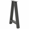 Pieds de table à manger en forme de A 2 pièces Anthracite 60 x (72-73) cm Acier 567160567160