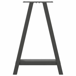 Pieds de table à manger en forme de A 2 pièces Anthracite 60 x (72-73) cm Acier 567160567160