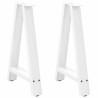 Pieds de table à manger en forme de A 2 pièces Blanc 60 x (72-73) cm Acier 567161567161