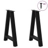 Pieds de table à manger en forme de A 2 pièces Noir 60 x (72-73) cm Acier 567162567162