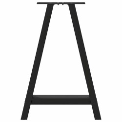 Pieds de table à manger en forme de A 2 pièces Noir 60 x (72-73) cm Acier 567162567162