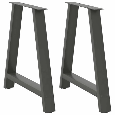 Pieds de table à manger en forme de A 2 pièces Anthracite 80 x (72-73) cm Acier 567165567165