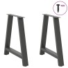 Pieds de table à manger en forme de A 2 pièces Anthracite 80 x (72-73) cm Acier 567165567165