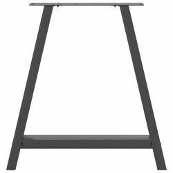 Pieds de table à manger en forme de A 2 pièces Anthracite 80 x (72-73) cm Acier 567165567165