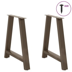 Pieds de table à manger en forme de A, 2 pièces, 70 x (72-73) cm, acier 567167567167