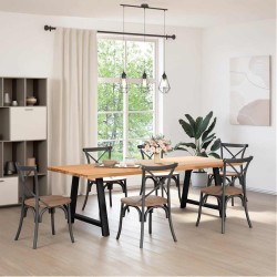 Pieds de table à manger en forme de A, 2 pièces, noir, 90 x (72-73) cm, acier 567168567168