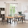 Pieds de table à manger en forme de A, 2 pièces, noir, 90 x (72-73) cm, acier 567168567168