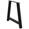 Pieds de table à manger en forme de A, 2 pièces, noir, 90 x (72-73) cm, acier 567168567168