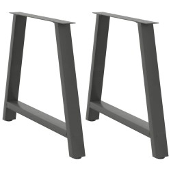 Pieds de table à manger en forme de A 2 pièces Anthracite 90 x (72-73) cm Acier 567169567169