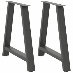 Pieds de table à manger en forme de A 2 pièces Anthracite 70 x (72-73) cm Acier 567172567172