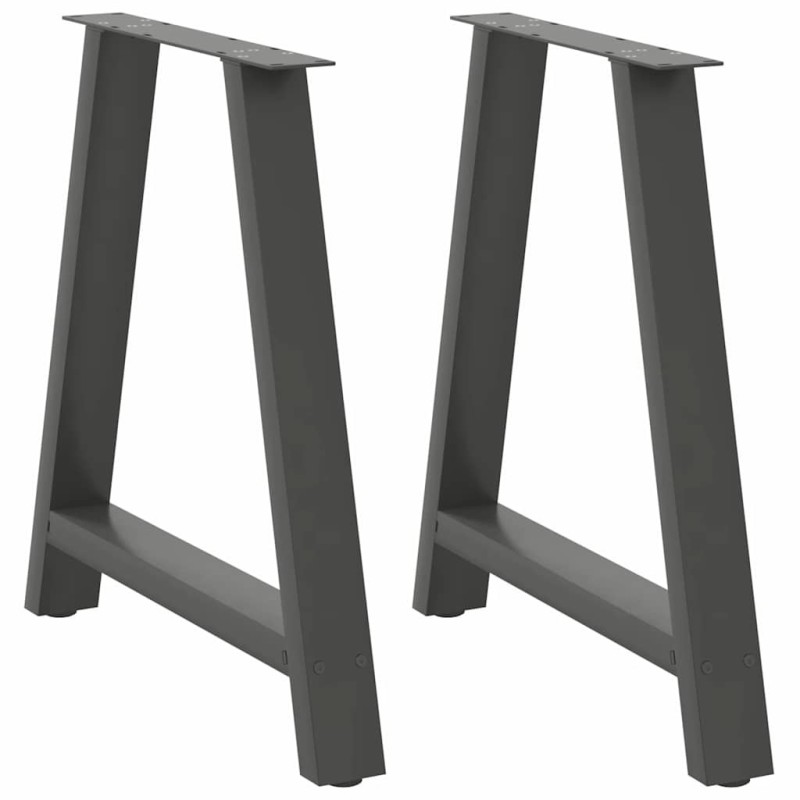 Pieds de table à manger en forme de A 2 pièces Anthracite 70 x (72-73) cm Acier 567172567172