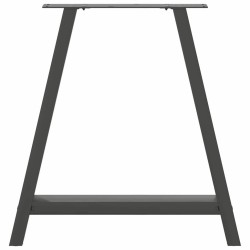 Pieds de table à manger en forme de A 2 pièces Anthracite 70 x (72-73) cm Acier 567172567172
