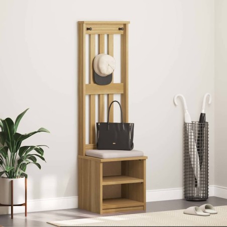 Portemanteau SANDNES 45x40x159,5 cm bois massif pin 567176567176