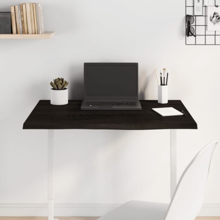 Dessus de bureau marron foncé 80x60x2 cm bois chêne traité 567296567296