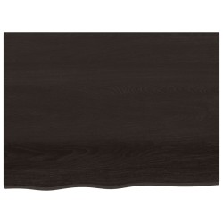 Dessus de bureau marron foncé 80x60x2 cm bois chêne traité 567296567296