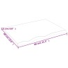 Dessus de table marron clair 80x60x2 cm bois chêne traité 567298567298