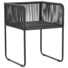 Ensemble à manger de jardin 5 pcs Noir  567305567305