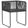 Ensemble à manger de jardin 5 pcs Noir  567309567309
