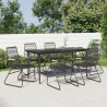 Ensemble à manger de jardin 7 pcs Noir Rotin PVC 567315567315