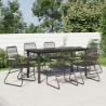 Ensemble à manger de jardin 7 pcs Noir Rotin PVC 567317567317