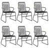 Ensemble à manger de jardin 7 pcs Noir Rotin PVC 567317567317