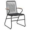 Ensemble à manger de jardin 7 pcs Noir Rotin PVC 567317567317
