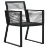 Ensemble à manger de jardin 5 pcs Noir Rotin PVC 567318567318