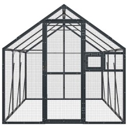 Volière anthracite 1,79x3x1,85 m aluminium 567322567322