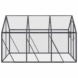 Volière anthracite 1,79x3x1,85 m aluminium 567322567322