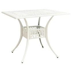 Table de jardin Blanc 90x90x73 cm Aluminium coulé 567324567324