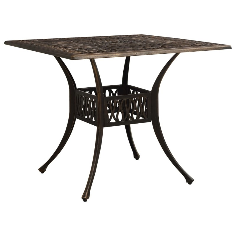 Table de jardin Bronze 90x90x73 cm Aluminium coulé 567326567326