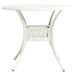 Table de jardin Blanc 90x90x74 cm Aluminium coulé 567330567330