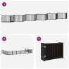 Barrière pour chien porte pliable 12panneaux noir bois peuplier 567331567331