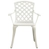 Chaises de jardin lot de 2 Aluminium coulé Blanc 567332567332