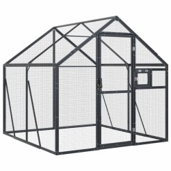Volière anthracite 1,79x2x1,85 m aluminium 567333567333