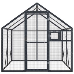 Volière anthracite 1,79x2x1,85 m aluminium 567333567333