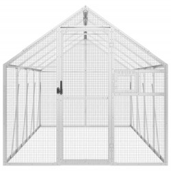 Volière argenté 1,79x4x1,85 m aluminium 567334567334