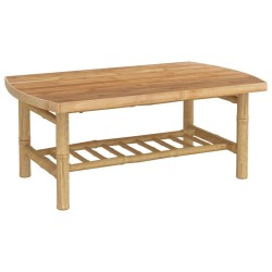 Salon de jardin 4 pcs avec coussins blanc crème bambou 567336567336