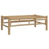 Salon de jardin 3 pcs avec coussins blanc crème bambou 567338567338