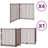 Barrière pour chien porte pliable 12 panneaux bois de peuplier 567341567341