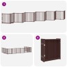 Barrière pour chien porte pliable 12 panneaux bois de peuplier 567341567341