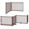 Barrière pour chien porte pliable 10 panneaux bois de peuplier 567342567342
