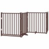 Barrière pour chien porte pliable 8 panneaux bois de peuplier 567343567343