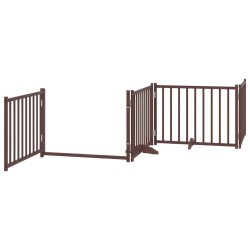 Barrière pour chien porte pliable 12 panneaux bois de peuplier 567344567344
