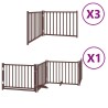 Barrière pour chien porte pliable 10 panneaux bois de peuplier 567345567345