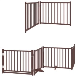 Barrière pour chien porte pliable 10 panneaux bois de peuplier 567345567345
