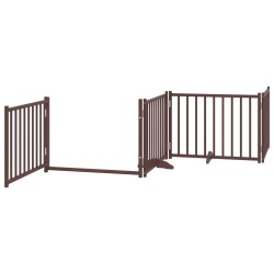 Barrière pour chien porte pliable 10 panneaux bois de peuplier 567345567345