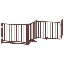 Barrière pour chien porte pliable 10 panneaux bois de peuplier 567345567345