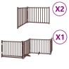 Barrière pour chien porte pliable 8 panneaux bois de peuplier 567346567346